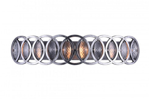 CWI Lighting Attis 5 Light Vanity Light With Gun Metal Finish Model: 9894W32-5-224